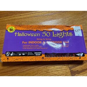 2004 Planet Halloween 50 Orange Lights String to String Indoor Outdoor